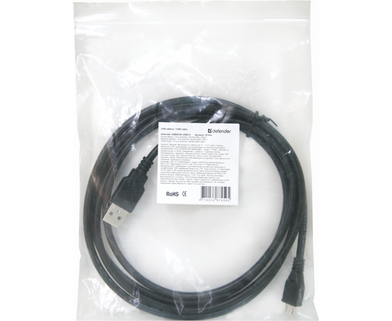 Дата кабель USB08-06 USB 2.0 - Micro USB, 1.8м Defender (87459), изображение 3 Дата кабель USB08-06 USB 2.0 - Micro USB, 1.8м Defender (87459), изображение 3