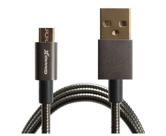 Дата кабель USB 2.0 AM to Micro 5P 1.0m Grand-X (MM-01), зображення 2 Дата кабель USB 2.0 AM to Micro 5P 1.0m Grand-X (MM-01), зображення 2