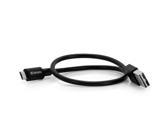 Дата кабель USB 2.0 AM to Micro 5P 1.0m black Verbatim (48863), зображення 3 Дата кабель USB 2.0 AM to Micro 5P 1.0m black Verbatim (48863), зображення 3