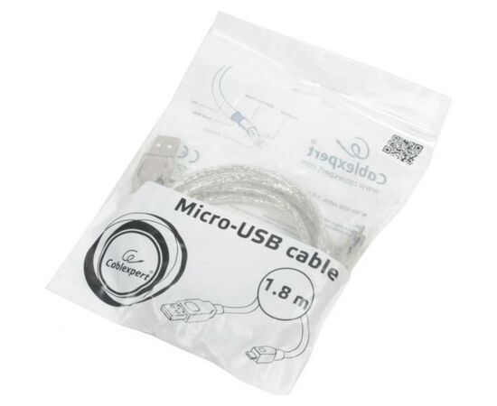 Дата кабель USB 2.0 AM to Micro 5P 1.8m Cablexpert (CCP-mUSB2-AMBM-6-TR), изображение 2 Дата кабель USB 2.0 AM to Micro 5P 1.8m Cablexpert (CCP-mUSB2-AMBM-6-TR), изображение 2