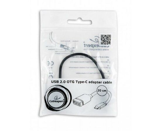 Дата кабель OTG USB 2.0 AF to Type-C 0.2m Cablexpert (A-OTG-CMAF2-01), изображение 2 Дата кабель OTG USB 2.0 AF to Type-C 0.2m Cablexpert (A-OTG-CMAF2-01), изображение 2