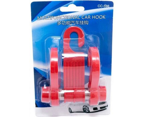 Універсальний автотримач Extradigital для сумок и пакетов Car Hook CC-598 Red (CMH4126), зображення 5 Універсальний автотримач Extradigital для сумок и пакетов Car Hook CC-598 Red (CMH4126), зображення 5