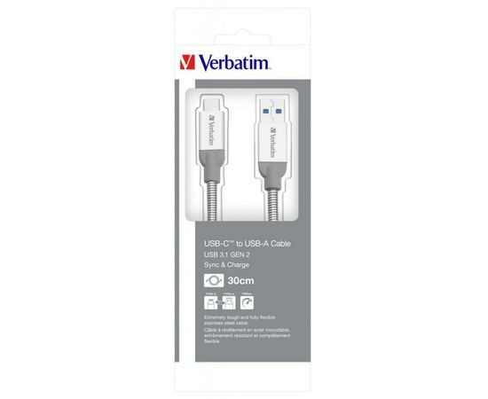 Дата кабель USB 2.0 AM to Type-C 0.3m Verbatim (48868), зображення 6 Дата кабель USB 2.0 AM to Type-C 0.3m Verbatim (48868), зображення 6