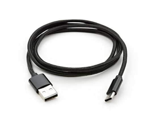 Дата кабель USB 2.0 AM to Type-C 1m nylon black Vinga (VCPDCTCNB1BK), изображение 5 Дата кабель USB 2.0 AM to Type-C 1m nylon black Vinga (VCPDCTCNB1BK), изображение 5