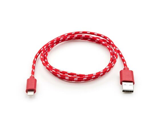 Дата кабель USB 2.0 AM to Lightning 2color nylon 1m red Vinga (VCPDCLNB31R), изображение 2 Дата кабель USB 2.0 AM to Lightning 2color nylon 1m red Vinga (VCPDCLNB31R), изображение 2