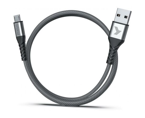 Дата кабель USB 2.0 AM to Micro 5P 1.0m Flex Gray Pixus (4897058531145), изображение 2 Дата кабель USB 2.0 AM to Micro 5P 1.0m Flex Gray Pixus (4897058531145), изображение 2