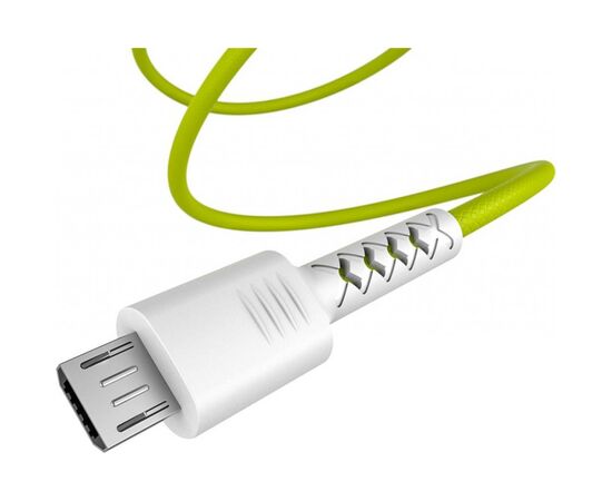 Дата кабель USB 2.0 AM to Micro 5P 1.0m Soft white/lime Pixus (4897058531176), изображение 2 Дата кабель USB 2.0 AM to Micro 5P 1.0m Soft white/lime Pixus (4897058531176), изображение 2