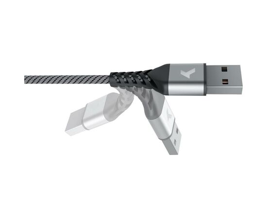 Дата кабель USB 2.0 AM to Type-C 1.0m Flex Gray Pixus (4897058531152), изображение 3