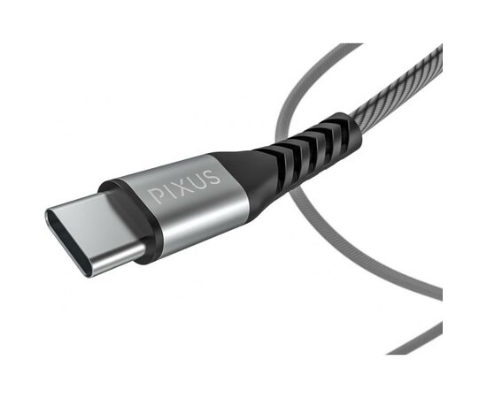 Дата кабель USB 2.0 AM to Type-C 1.0m Flex Gray Pixus (4897058531152), изображение 5