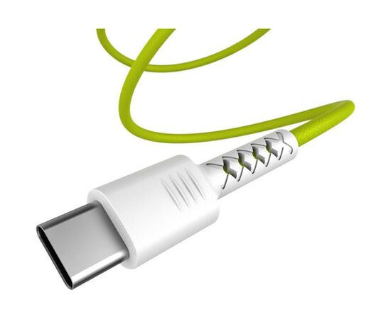 Дата кабель USB 2.0 AM to Type-C 1.0m Soft white/lime Pixus (4897058531169), изображение 2