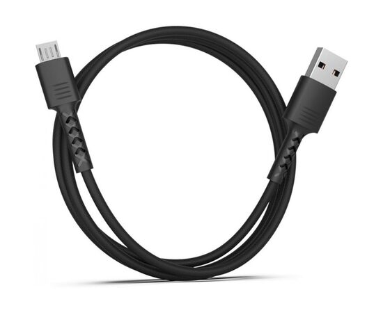 Дата кабель USB 2.0 AM to Micro 5P 1.0m Soft black Pixus (4897058530926), изображение 3