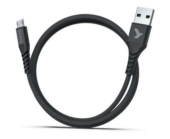 Дата кабель USB 2.0 AM to Micro 5P 1.0m Flex Black Pixus (4897058530896), изображение 2