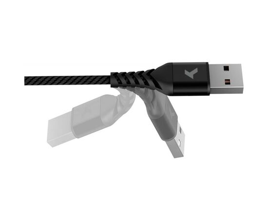 Дата кабель USB 2.0 AM to Micro 5P 1.0m Flex Black Pixus (4897058530896), изображение 3