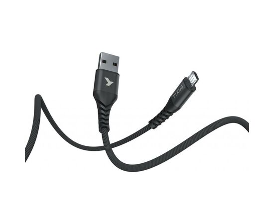 Дата кабель USB 2.0 AM to Micro 5P 1.0m Flex Black Pixus (4897058530896), изображение 4