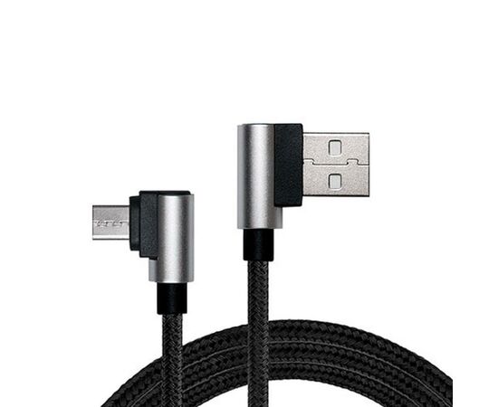 Дата кабель USB 2.0 AM to Micro 5P 1.0m Premium black REAL-EL (EL123500031)