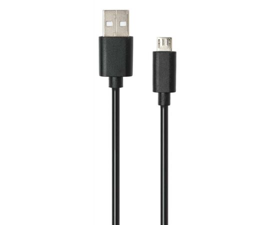 Дата кабель USB 2.0 AM to Micro 5P 1.8m Spring black Vinga (VCPDCMS1.8BK), зображення 3