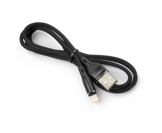 Дата кабель USB 2.0 AM to Lightning 1.0m cylindric nylon back Vinga (VCPDCLCANB1BK), изображение 3 Дата кабель USB 2.0 AM to Lightning 1.0m cylindric nylon back Vinga (VCPDCLCANB1BK), изображение 3