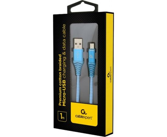Дата кабель USB 2.0 Micro 5P to AM Cablexpert (CC-USB2B-AMmBM-1M-VW), изображение 2 Дата кабель USB 2.0 Micro 5P to AM Cablexpert (CC-USB2B-AMmBM-1M-VW), изображение 2