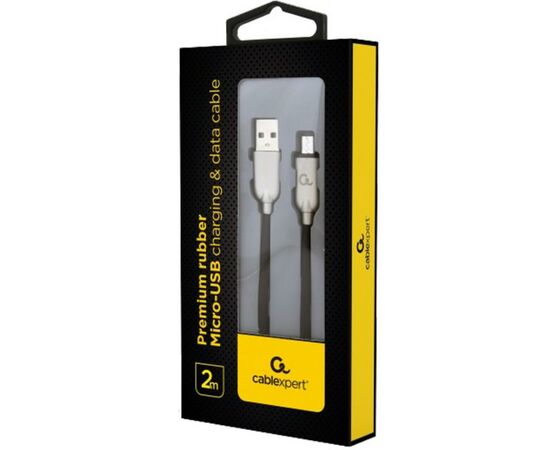 Дата кабель USB 2.0 Micro 5P to AM Cablexpert (CC-USB2R-AMmBM-2M-W), изображение 2 Дата кабель USB 2.0 Micro 5P to AM Cablexpert (CC-USB2R-AMmBM-2M-W), изображение 2