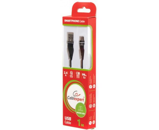 Дата кабель USB 2.0 Micro 5P to AM Cablexpert (CCPB-M-USB-11BK), изображение 2 Дата кабель USB 2.0 Micro 5P to AM Cablexpert (CCPB-M-USB-11BK), изображение 2