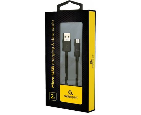 Дата кабель USB 2.0 AM to Micro 5P 2.0m Cablexpert (CC-USB2P-AMmBM-2M), изображение 2 Дата кабель USB 2.0 AM to Micro 5P 2.0m Cablexpert (CC-USB2P-AMmBM-2M), изображение 2