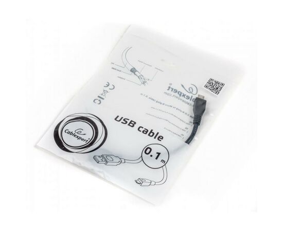 Дата кабель USB 2.0 AM to Micro 5P 0.1m Cablexpert (CCP-mUSB2-AMBM-0.1M), изображение 3 Дата кабель USB 2.0 AM to Micro 5P 0.1m Cablexpert (CCP-mUSB2-AMBM-0.1M), изображение 3