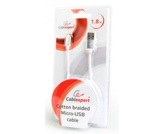 Дата кабель USB 2.0 AM to Micro 5P 1.8m Cablexpert (CCB-mUSB2B-AMBM-6-S), изображение 3 Дата кабель USB 2.0 AM to Micro 5P 1.8m Cablexpert (CCB-mUSB2B-AMBM-6-S), изображение 3