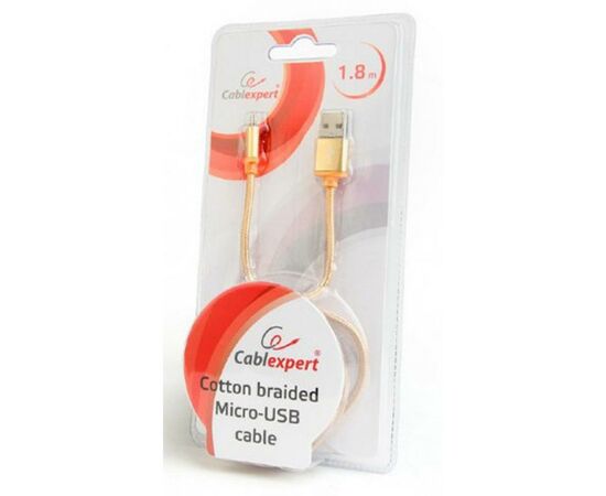 Дата кабель USB 2.0 AM to Micro 5P 1.8m Cablexpert (CCB-mUSB2B-AMBM-6-G), изображение 3 Дата кабель USB 2.0 AM to Micro 5P 1.8m Cablexpert (CCB-mUSB2B-AMBM-6-G), изображение 3