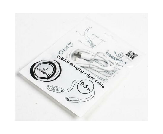 Дата кабель USB 2.0 AM to Lightning 0.5m Cablexpert (CC-USB2-AMLM-W-0.5M), изображение 2 Дата кабель USB 2.0 AM to Lightning 0.5m Cablexpert (CC-USB2-AMLM-W-0.5M), изображение 2