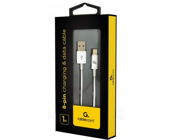 Дата кабель USB 2.0 AM to Lightning 1.0m Cablexpert (CC-USB2P-AMLM-1M-W), изображение 2 Дата кабель USB 2.0 AM to Lightning 1.0m Cablexpert (CC-USB2P-AMLM-1M-W), изображение 2