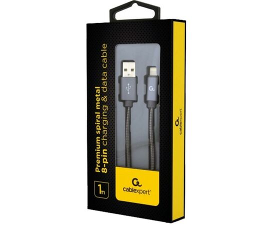 Дата кабель USB 2.0 AM to Lightning 1.0m Cablexpert (CC-USB2S-AMLM-1M-BG), изображение 2 Дата кабель USB 2.0 AM to Lightning 1.0m Cablexpert (CC-USB2S-AMLM-1M-BG), изображение 2