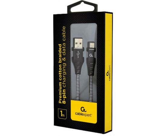 Дата кабель USB 2.0 AM to Lightning 1.0m Cablexpert (CC-USB2B-AMLM-1M-BW), изображение 2 Дата кабель USB 2.0 AM to Lightning 1.0m Cablexpert (CC-USB2B-AMLM-1M-BW), изображение 2