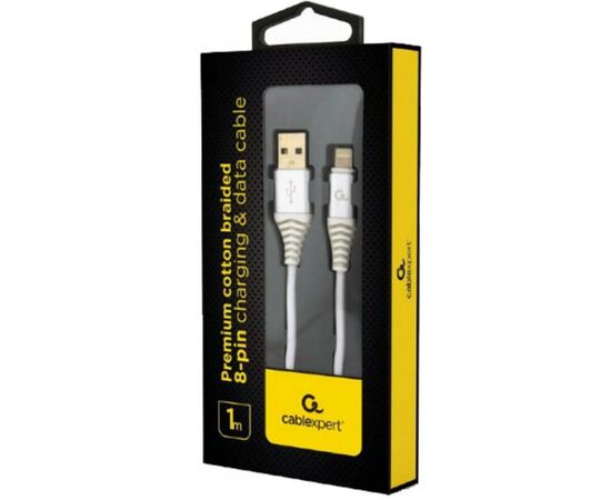 Дата кабель USB 2.0 AM to Lightning 1.0m Cablexpert (CC-USB2B-AMLM-1M-BW2), изображение 2 Дата кабель USB 2.0 AM to Lightning 1.0m Cablexpert (CC-USB2B-AMLM-1M-BW2), изображение 2