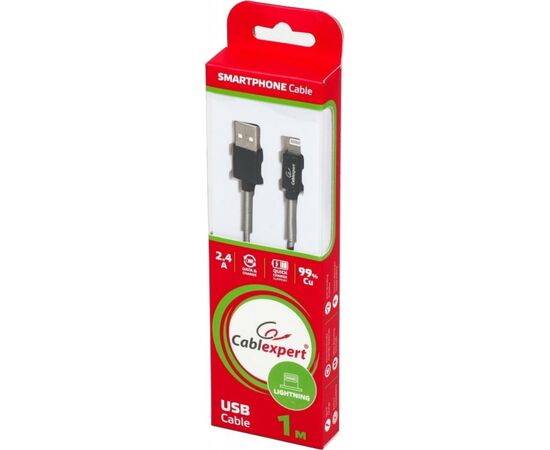 Дата кабель USB 2.0 AM to Lightning 1.0m Cablexpert (CCPB-L-USB-06BK), изображение 3 Дата кабель USB 2.0 AM to Lightning 1.0m Cablexpert (CCPB-L-USB-06BK), изображение 3