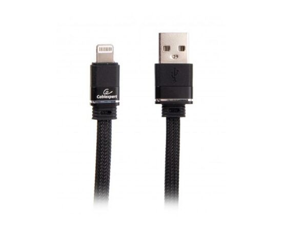 Дата кабель USB 2.0 AM to Lightning 1.0m flat Cablexpert (CCPB-L-USB-10BK)