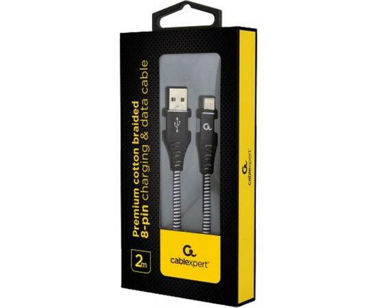 Дата кабель USB 2.0 AM to Lightning 2.0m Cablexpert (CC-USB2B-AMLM-2M-BW), изображение 2 Дата кабель USB 2.0 AM to Lightning 2.0m Cablexpert (CC-USB2B-AMLM-2M-BW), изображение 2