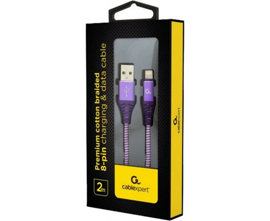 Дата кабель USB 2.0 AM to Lightning 2.0m Cablexpert (CC-USB2B-AMLM-2M-PW), изображение 2 Дата кабель USB 2.0 AM to Lightning 2.0m Cablexpert (CC-USB2B-AMLM-2M-PW), изображение 2