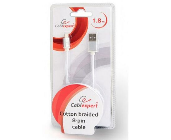 Дата кабель USB 2.0 AM to Lightning 1.8m Cablexpert (CCB-mUSB2B-AMLM-6-S), изображение 3 Дата кабель USB 2.0 AM to Lightning 1.8m Cablexpert (CCB-mUSB2B-AMLM-6-S), изображение 3
