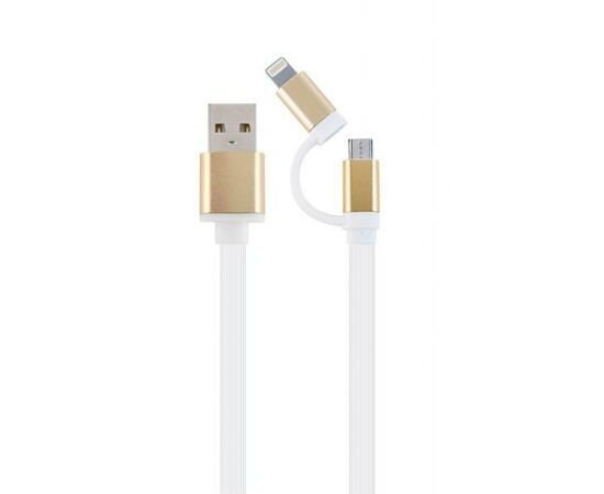 Дата кабель USB 2.0 AM to Lightning/Micro 1.0m Cablexpert (CC-USB2-AM8PmB-1M-GD)
