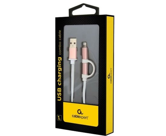 Дата кабель USB 2.0 AM to Lightning/Micro 1.0m Cablexpert (CC-USB2-AM8PmB-1M-PK), изображение 2 Дата кабель USB 2.0 AM to Lightning/Micro 1.0m Cablexpert (CC-USB2-AM8PmB-1M-PK), изображение 2