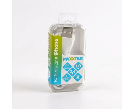 Дата кабель USB 2.0 AM to Lightning 1.0m Maxxter (UB-L-USB-01W), изображение 4 Дата кабель USB 2.0 AM to Lightning 1.0m Maxxter (UB-L-USB-01W), изображение 4
