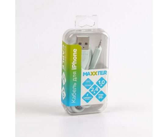 Дата кабель USB 2.0 AM to Lightning 1.0m Maxxter (UB-L-USB-01MG), изображение 4 Дата кабель USB 2.0 AM to Lightning 1.0m Maxxter (UB-L-USB-01MG), изображение 4