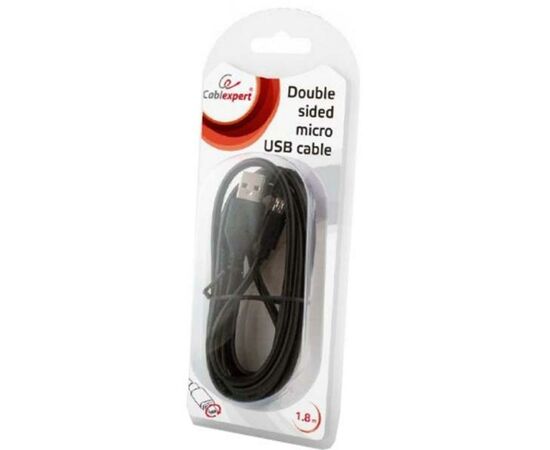 Дата кабель USB 2.0 AM to Micro 5P 1.8m Cablexpert (CCB-USB2-AMmDM-6), изображение 2 Дата кабель USB 2.0 AM to Micro 5P 1.8m Cablexpert (CCB-USB2-AMmDM-6), изображение 2