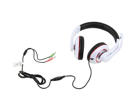 Наушники Gembird MHS-001 White (MHS-001-GW), изображение 4 Наушники Gembird MHS-001 White (MHS-001-GW), изображение 4