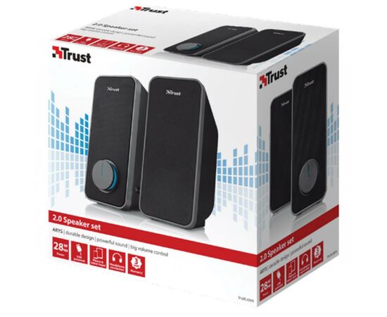 Акустическая система Trust Arys 2.0 speaker set USB (20179), изображение 5 Акустическая система Trust Arys 2.0 speaker set USB (20179), изображение 5