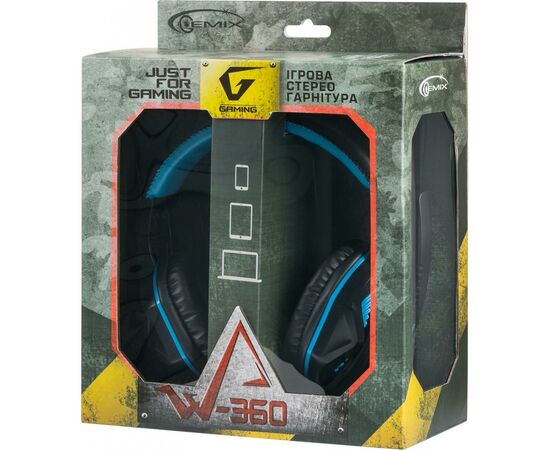 Наушники Gemix W-360 black-blue, изображение 10 Наушники Gemix W-360 black-blue, изображение 10