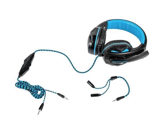 Наушники Gemix W-360 black-blue, изображение 4 Наушники Gemix W-360 black-blue, изображение 4