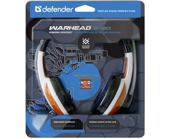 Наушники Defender Warhead G-120 Red-White (64098), изображение 7