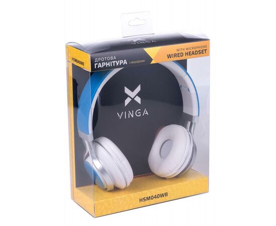 Навушники Vinga HSM040 White/Blue (HSM040WB), зображення 12 Навушники Vinga HSM040 White/Blue (HSM040WB), зображення 12