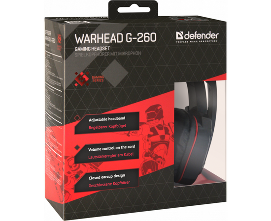 Наушники Defender Warhead G-260 (64121), изображение 6 Наушники Defender Warhead G-260 (64121), изображение 6